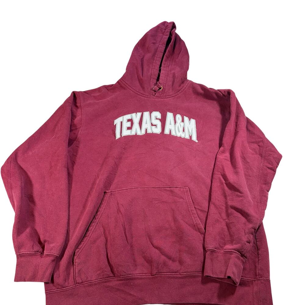 Section 101 Texas A&M maroon with white embroidery hoodie.  Size L. Vintage